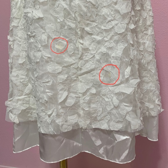 VTG Y2K Forever 21 White Strapless Textured Formal Dress - Picture 9 of 10